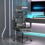 vidaXL Massage gamestoel met voetensteun kunstleer zwart en, Huis en Inrichting, Bureaustoelen, Verzenden, Nieuw