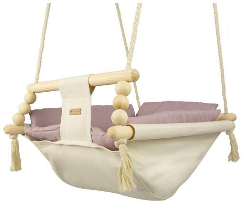 Babywiegschommel - max. 20 kg - crème, lichtroze, Kinderen en Baby's, Speelgoed | Buiten | Speeltoestellen, Nieuw, Ophalen of Verzenden