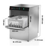 GGM Gastro | Dubbelwandige glazenwasmachine - 2,97 kW - met, Nieuw, Verzenden, Minder dan 85 cm