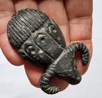 Bactrian Black Stone Zeldzame vorm buffalo kralen talisman -