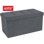 Hoppa! Linnen Zitbank LSF47K2 van €25 voor €19, Huis en Inrichting, Banken | Voetenbanken en Poefen, Minder dan 50 cm, 50 tot 75 cm