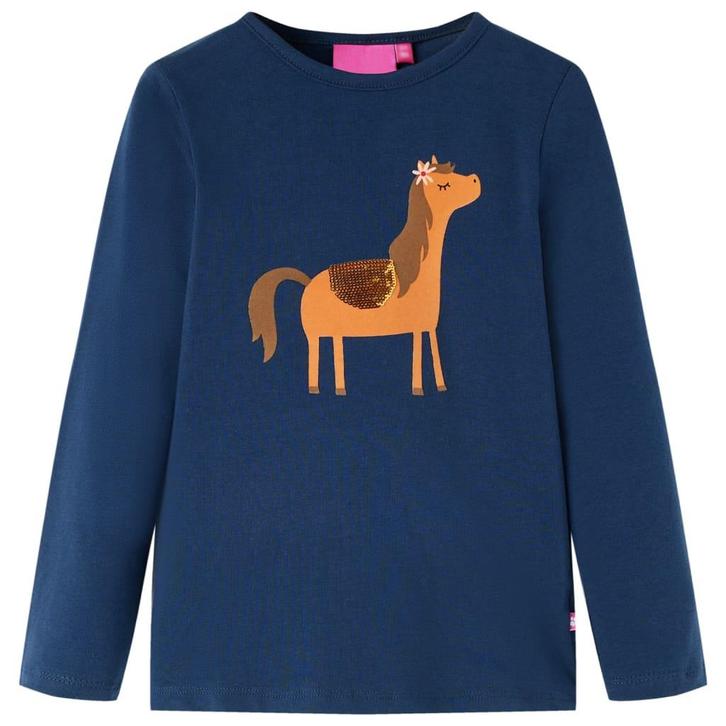 vidaXL Kindershirt met lange mouwen 104 marineblauw, Kinderen en Baby's, Kinderkleding | Overige, Nieuw, Verzenden