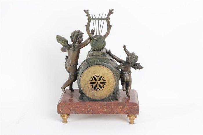 Pendule meerdaags - Antiek Marmer, Zinklegering - 1850-1900, Antiek en Kunst, Antiek | Klokken