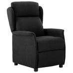 vidaXL Ligstoel Zwart 67.5 x 93.5 x 101.5 cm Stof, Huis en Inrichting, Fauteuils, Verzenden, Nieuw