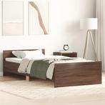 vidaXL Bedframe zonder matras bewerkt hout bruin eikenkleur, 90 cm, Eenpersoons, Bruin, Verzenden