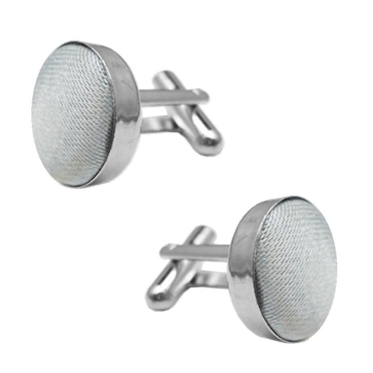 Fako Bijoux - Manchetknopen - Staal & Zijde - Ø 16mm -, Sieraden, Tassen en Uiterlijk, Manchetknopen, Verzenden