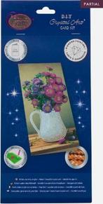 Diamond Painting Crystal Art Kaart Bloemenvaas 11x22cm, Ophalen of Verzenden, Nieuw
