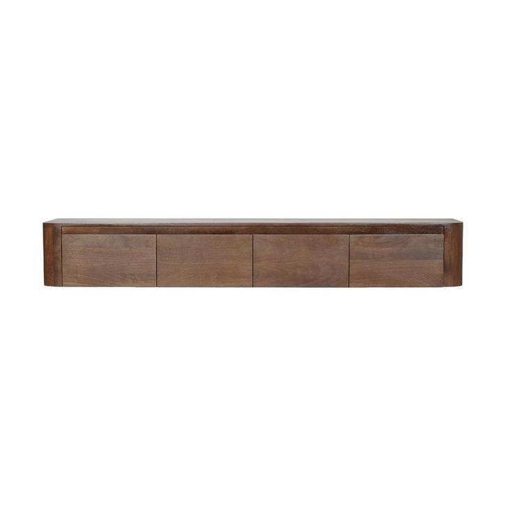 *WOONWINKEL* Hangend Tv-meubel Donker Hout 200 Cm, Huis en Inrichting, Kasten | Televisiemeubels, Nieuw, Verzenden