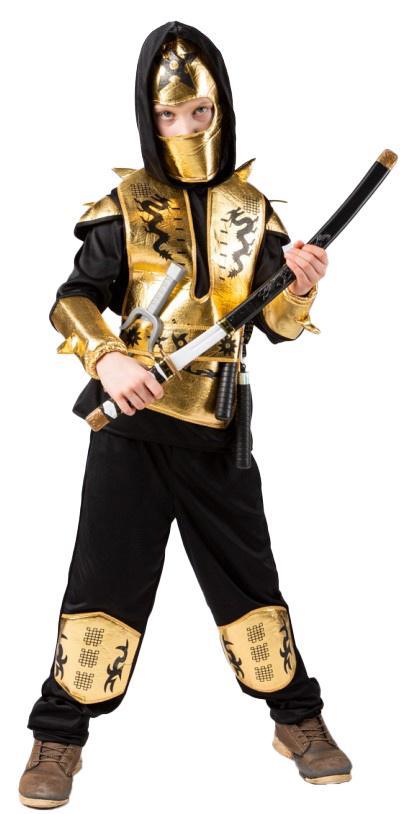Ninja Kostuum Kind Goud, Kleding | Heren, Carnavalskleding en Feestkleding, Nieuw, Ophalen of Verzenden