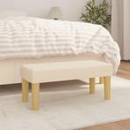vidaXL Bankje 70x30x30 cm stof crèmekleurig, Huis en Inrichting, Banken | Bankstellen, Verzenden, Nieuw, Stof, Minder dan 150 cm