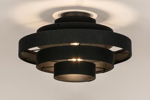 Rietveld Plafondlampen - Zwart - Stof, Metaal, Huis en Inrichting, Lampen | Plafondlampen, Verzenden