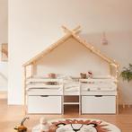 Kinderbed Surnadal Huisbed met dak 2 lades en trapje 200x90, Huis en Inrichting, Slaapkamer | Bedden, Verzenden, Nieuw