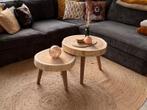 Houten salontafel | heel veel soorten en afmetingen Puurteak, 100 tot 150 cm, Rond, Nieuw, Landelijk & natuurlijk