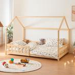 Kinderbed Hesel huisbed met uitvalbeveiliging 140x200 cm hou, Kinderen en Baby's, Kinderkamer | Bedden, Verzenden, Nieuw