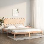 vidaXL Bedframe massief hout 180x200 cm, Eenpersoons, Bruin, Verzenden, Nieuw