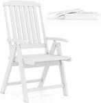 Tuinstoel - Ligstoel - Verstelbaar - Opvouwbaar - Wit - COST, Verzenden, Zo goed als nieuw