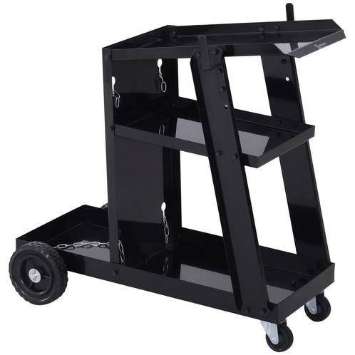 TRUUSK Laswagen Lasapparaatwagen Met 3 Planken En Veiligheid, Doe-het-zelf en Verbouw, Kratten en Dozen, Nieuw, Verzenden
