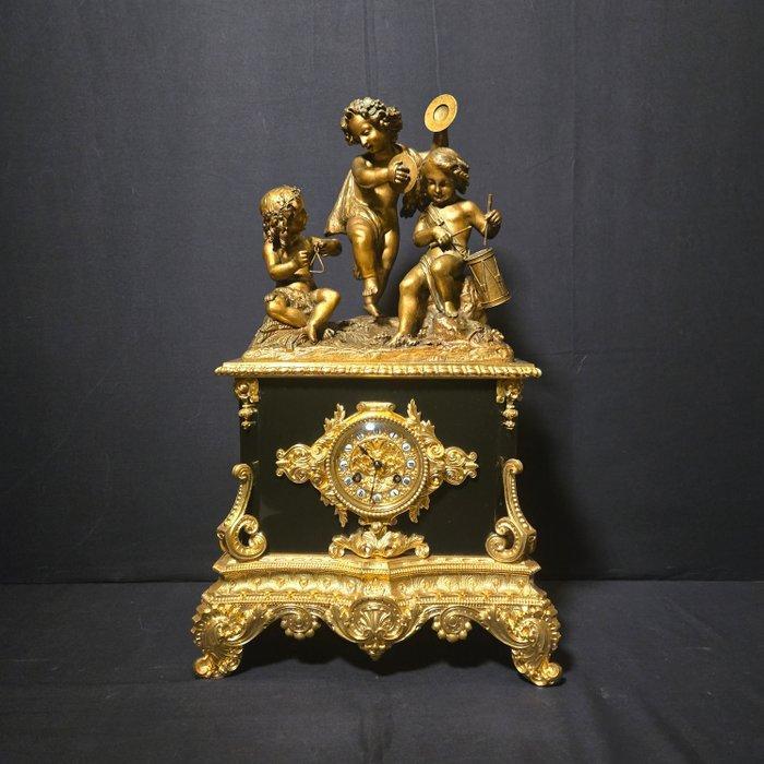 Commode klok Napoleon III - Verguld brons - 1850-1900 -, Antiek en Kunst, Antiek | Klokken