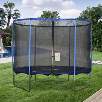 Tuintrampoline - Veiligheidsnet - Buitenfitness - Staalblauw beschikbaar voor biedingen