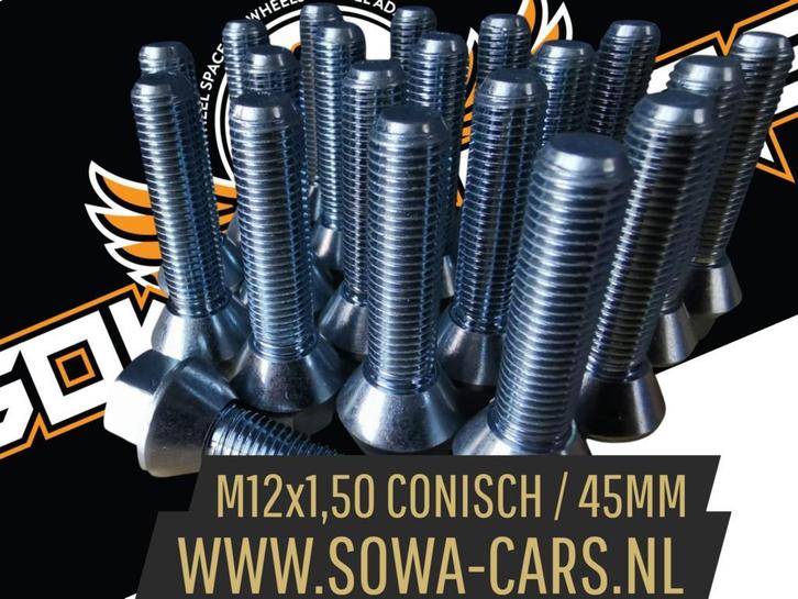 Wielbouten M12x1,50 Conisch 45mm ( M12 x 1,50 ), Auto diversen, Tuning en Styling, Ophalen of Verzenden