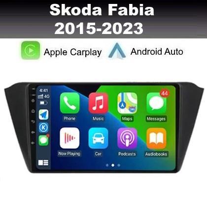 Skoda Fabia 2015-2023 android 14 navigatie apple carplay dab, Auto diversen, Autonavigatie, Nieuw, Ophalen of Verzenden
