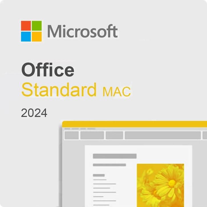 Microsoft Office 2024 Standaard voor Apple Mac, Computers en Software, Office-software, Nieuw, Excel, Outlook, Powerpoint, Word