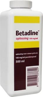 Betadine Jodium oplossing 100 mg/ml 500 ml, Verzenden, Nieuw