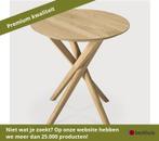 Ethnicraft Mikado indoor bijzettafel eiken hout rond, Ophalen of Verzenden, Nieuw, Overige materialen