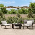 vidaXL Parasol dubbel dak 316x240 cm taupe, Verzenden, Nieuw, 3 tot 4 meter