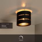 Lucide ROSAS - Plafonnière - Ø 26 cm - 1xE27 - Zwart, Huis en Inrichting, Verzenden, Zo goed als nieuw
