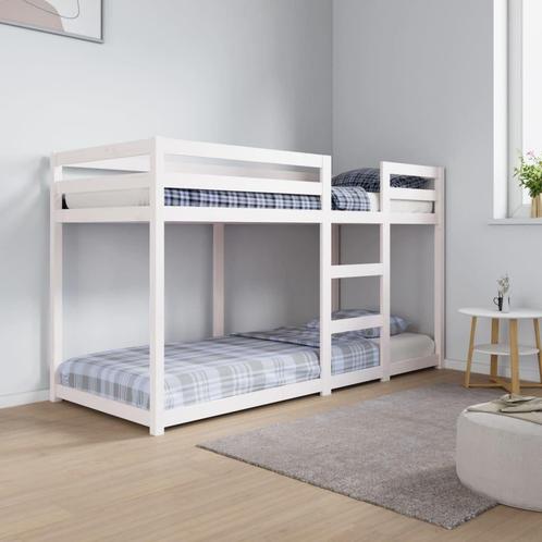 Stapelbed Grenenhout Wit 75x190 | Retourdeal -35%, Kinderen en Baby's, Kinderkamer | Stapelbedden en Hoogslapers, Nieuw, Stapelbed