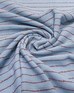 Katoen/Polyester Strepen Licht Blauw, Nieuw, Blauw