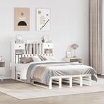 vidaXL Bed met boekenkast zonder matras grenenhout wit, Verzenden, Wit, 190 cm of minder, Overige maten