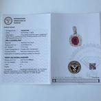 Hanger - 14 karaat Witgoud - 1.00ct. tw. Robijn - Diamant, Sieraden, Tassen en Uiterlijk, Antieke sieraden