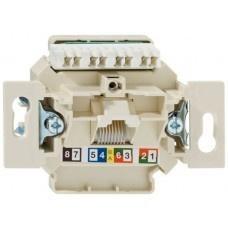 Rutenbeck Netwerk / Telefoon basiselement ENKEL Cat. 6, Doe-het-zelf en Verbouw, Elektra en Kabels, Stopcontact, Nieuw