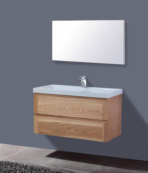 Sani Royal Badkamermeubel Nola Wood Eiken Mineraal, Huis en Inrichting, Badkamer | Badkamermeubels