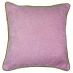 kussen met bies roze lime 45x45cm*, Verzenden, Nieuw