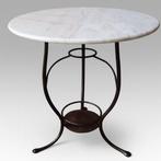 Bijzettafel - Smeedijzer, Marmer, Antiek en Kunst