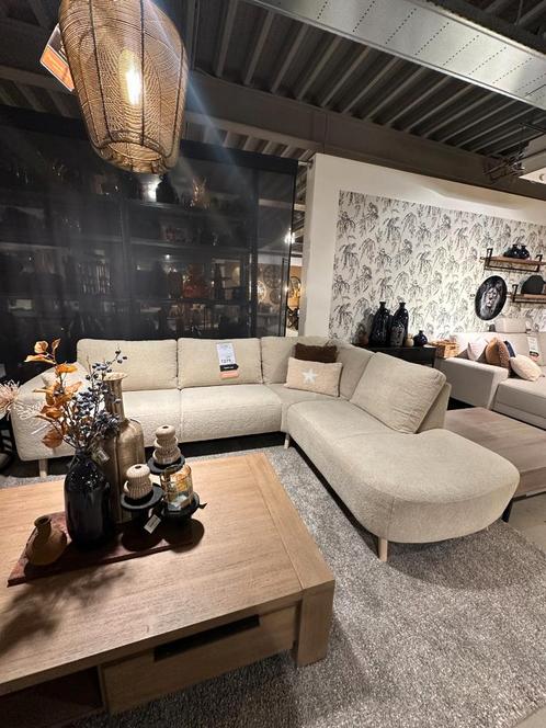 Hoekbank Davanti - Beige - Pronto Wonen, Huis en Inrichting, Banken | Bankstellen, 200 tot 250 cm, 150 cm of meer, Hoekbank, Nieuw