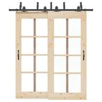 vidaXL Doos met onderdelen voor schuifdeur 200 cm staal, Doe-het-zelf en Verbouw, IJzerwaren en Bevestigingsmiddelen, Verzenden