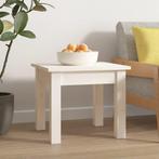 vidaXL Salontafel 35x35x30 cm massief grenenhout wit, Minder dan 50 cm, 50 tot 100 cm, Verzenden, Nieuw