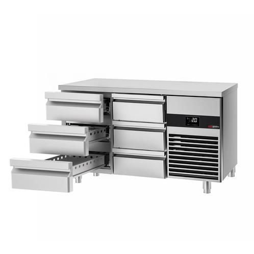 GGM Gastro | Koelwerkbank PREMIUM - 1400x700mm - 6 laden |, Zakelijke goederen, Horeca | Meubilair en Inrichting, Verzenden