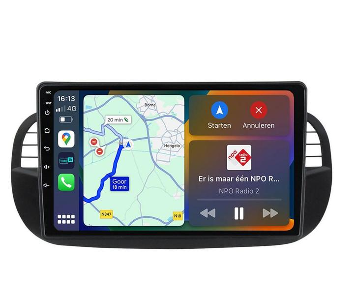 Fiat 500 Navigatie Radio met Apple Carplay en Android Auto, Auto diversen, Autoradio's, Nieuw, Ophalen of Verzenden