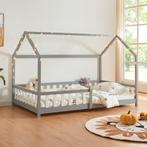 Kinderbed Hesel huisbed met uitvalbeveiliging 140x200 cm gri, Kinderen en Baby's, Kinderkamer | Bedden, Verzenden, Nieuw