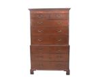 Mahoniehouten George III Tallboy of chest on chest ladekast