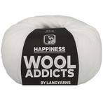 WoolAddicts Happiness - 01 wit - Katoen Garen, Hobby en Vrije tijd, Breien en Haken, Ophalen of Verzenden, Nieuw
