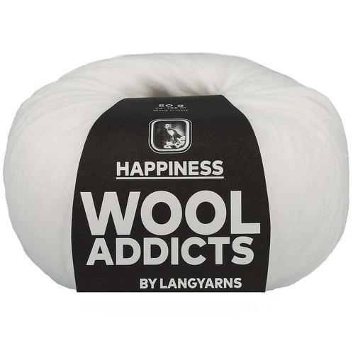 WoolAddicts Happiness - 01 wit - Katoen Garen, Hobby en Vrije tijd, Breien en Haken, Ophalen of Verzenden