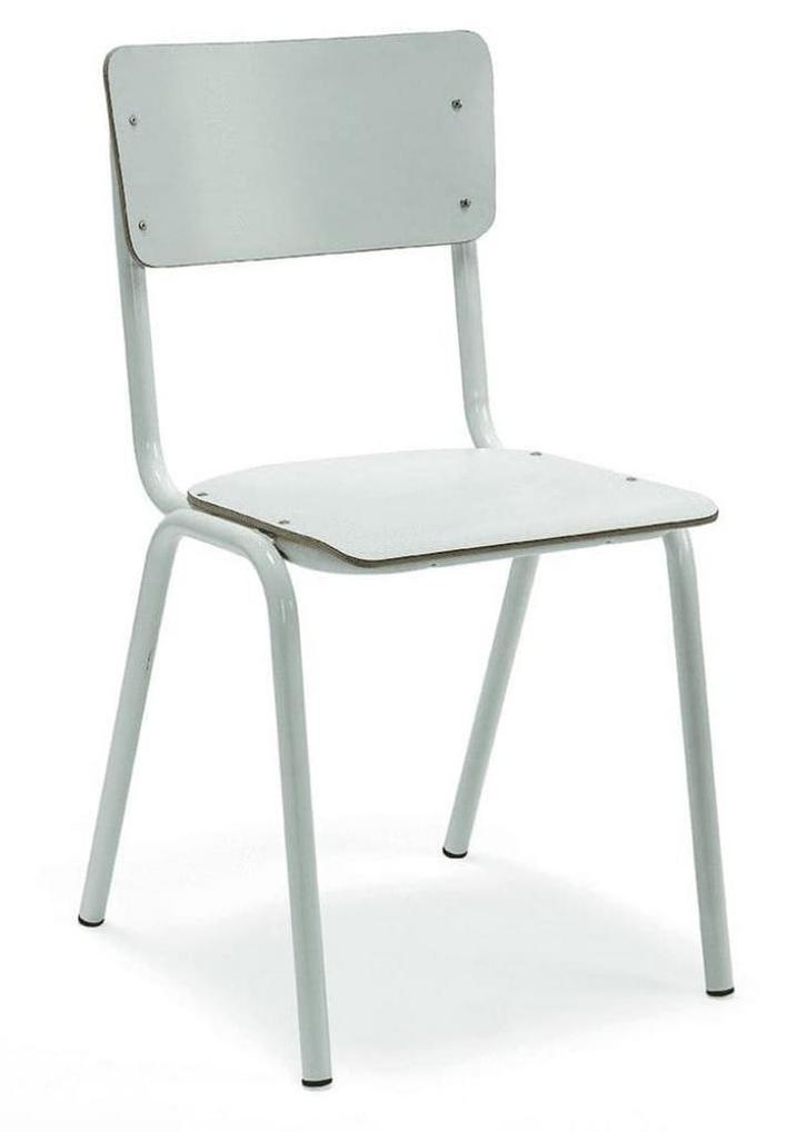 School Eetkamerstoel Workliving - Hout Wit, Huis en Inrichting, Stoelen, Verzenden