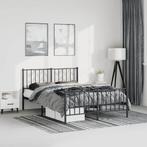 vidaXL Bedframe met hoofd- en voeteneinde metaal zwart, Huis en Inrichting, Slaapkamer | Bedden, Verzenden, Zwart, Metaal, Nieuw
