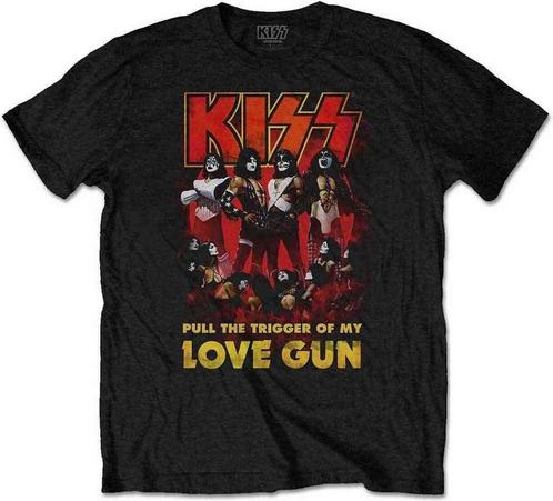 shirts - Kiss Love Gun Glow T-shirt - Size L Black, Verzamelen, Muziek, Artiesten en Beroemdheden, Zo goed als nieuw, Verzenden
